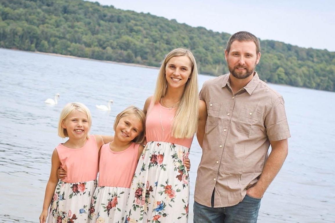 Rebecca (Way) Livermore with her husband, Shane, and their daughters, Lennon and Presley